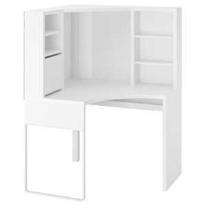 IKEA MICKE Corner workstation, white, 39 3/8x55 7/8 in , IKEA Sale | 95047XDOK