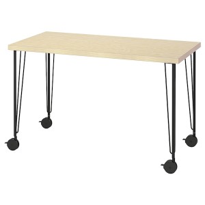 IKEA MITTCIRKEL / KRILLE desk, lively pine effect black, 47 1/4x23 5/8 in , IKEA Sale | 79260PWTY