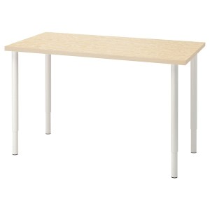 IKEA MITTCIRKEL / OLOV desk, lively pine effect/white, 47 1/4x23 5/8 in , IKEA Sale | 41280SFYZ