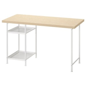 IKEA MITTCIRKEL / SPÄND desk, lively pine effect/white, 47 1/4x23 5/8 in , IKEA Sale | 03254ZGCU