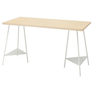 IKEA MITTCIRKEL / TILLSLAG desk, lively pine effect/white, 55 1/8x23 5/8 in , IKEA Sale | 69284IHYB