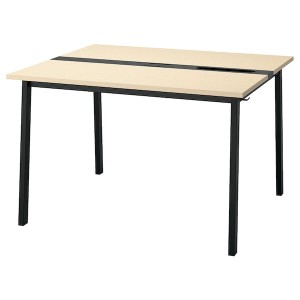 IKEA MITTZON conference table, birch veneer/black, 47 1/4x42 1/2x29 1/2 in , IKEA Sale | 51803JUZH