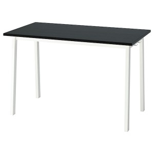 IKEA MITTZON conference table, black stained ash veneer/white, 47 1/4x26 3/4x29 1/2 in , IKEA Sale | 84210RMCP