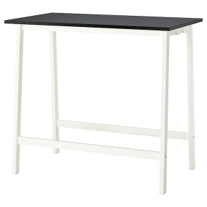 IKEA MITTZON conference table, black stained ash veneer/white, 47 1/4x26 3/4x41 3/8 in , IKEA Sale | 29751TGBI