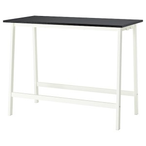 IKEA MITTZON conference table, black stained ash veneer/white, 55 1/8x26 3/4x41 3/8 in , IKEA Sale | 46970WXAI