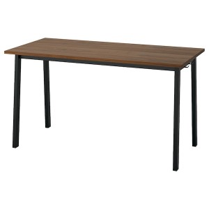 IKEA MITTZON conference table, walnut veneer/black, 55 1/8x26 3/4x29 1/2 in , IKEA Sale | 85120VFJM