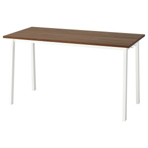 IKEA MITTZON conference table, walnut veneer/white, 55 1/8x26 3/4x29 1/2 in , IKEA Sale | 04153JCAS