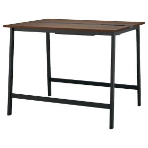 IKEA MITTZON conference table, walnut veneer/black, 55 1/8x42 1/2x41 3/8 in , IKEA Sale | 74583IUSC