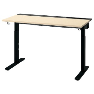 IKEA MITTZON desk, birch veneer/black, 47 1/4x23 5/8 in , IKEA Sale | 82650ECOJ