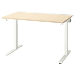 IKEA MITTZON desk, birch veneer/white, 47 1/4x31 1/2 in , IKEA Sale | 06874MLBJ