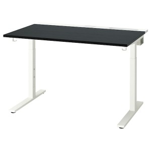 IKEA MITTZON desk, black stained ash veneer/white, 47 1/4x31 1/2 in , IKEA Sale | 28934KIDW