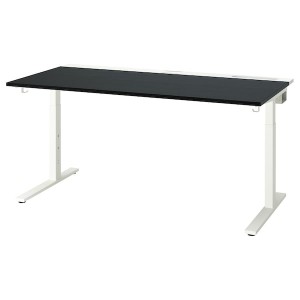 IKEA MITTZON desk, black stained ash veneer white, 63x31 1/2 in , IKEA Sale | 30961HOSU