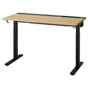 IKEA MITTZON desk, oak veneer/black, 47 1/4x23 5/8 in , IKEA Sale | 62798YLFW