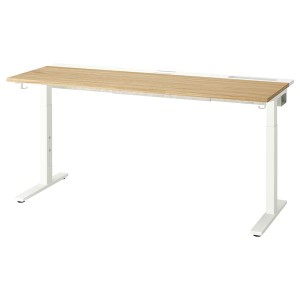 IKEA MITTZON desk, oak veneer/white, 63x23 5/8 in , IKEA Sale | 69243AGXD