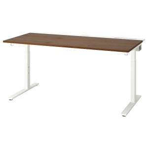 IKEA MITTZON desk, walnut veneer white, 63x31 1/2 in , IKEA Sale | 02713YLQS