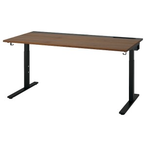 IKEA MITTZON desk, walnut veneer/black, 63x31 1/2 in , IKEA Sale | 42906KPHX