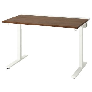 IKEA MITTZON desk, walnut veneer/white, 47 1/4x31 1/2 in , IKEA Sale | 06148NHAV