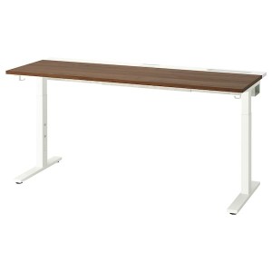 IKEA MITTZON desk, walnut veneer/white, 63x23 5/8 in , IKEA Sale | 21058VGTA