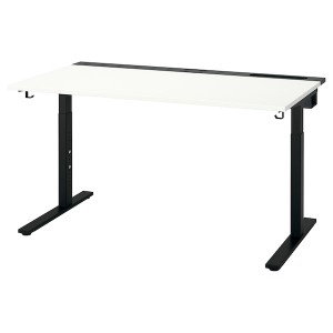 IKEA MITTZON desk, white/black, 55 1/8x31 1/2 in , IKEA Sale | 97416CKBL