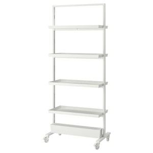 IKEA MITTZON frame w castors/disp shlf/cable box, white, 33 1/2x80 3/4 in , IKEA Sale | 89635NXPR