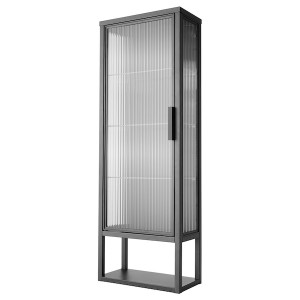 IKEA MOSSJÖN wall cabinet w shelves/glass door, anthracite, 14 1/8x7 1/8x40 1/8 in , IKEA Sale | 29435FRDP