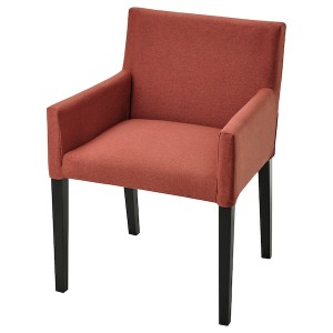 IKEA MÅRENÄS chair with armrests, black/Gunnared red-brown , IKEA Sale | 53986AOVG