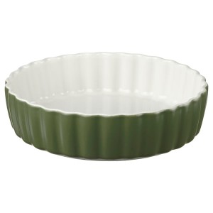 IKEA NÄBBFISK pie plate, white/dark green, 9 in , IKEA Sale | 97263CVES