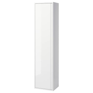 IKEA ÄNGSJÖN high cabinet with doors, high gloss white, 18x15x77 in , IKEA Sale | 70958THZA