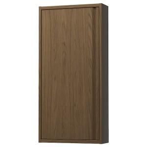 IKEA ÄNGSJÖN wall cabinet with door, brown oak effect, 18x6x37 in , IKEA Sale | 60973AXRY