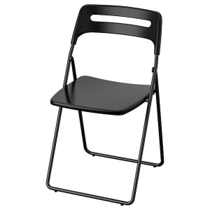 IKEA NISSE Folding chair, black , IKEA Sale | 23945TFWY