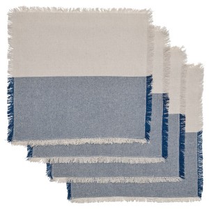 IKEA NISSÖGA napkin, gray/dark blue, 14x14 in, 4 pack , IKEA Sale | 91356WYNC