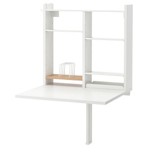 IKEA NORBERG wall-mount drop-leaf tbl w storage, white, 25 1/4x23 5/8 in , IKEA Sale | 70426BEUL