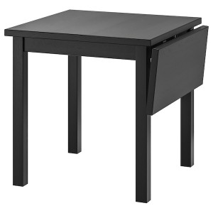 IKEA NORDVIKEN drop-leaf table, black, 29 1/8/41x29 1/8 in , IKEA Sale | 48713ZOJP