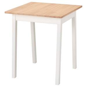 IKEA PINNTORP table, light brown stained/white stained, 25 5/8x25 5/8 in , IKEA Sale | 37159SNVJ