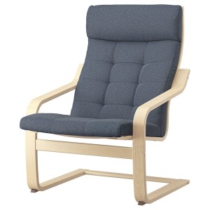 IKEA POÄNG armchair, birch veneer/Gunnared blue , IKEA Sale | 96142LKJZ