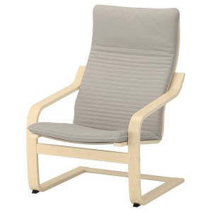 IKEA POÄNG armchair, birch veneer/Knisa light beige , IKEA Sale | 21603TQZK