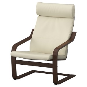 IKEA POÄNG armchair, brown/Glose off-white , IKEA Sale | 52701KVAL