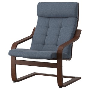 IKEA POÄNG armchair, brown/Gunnared blue , IKEA Sale | 69058ZWDC