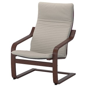 IKEA POÄNG armchair, brown/Knisa light beige , IKEA Sale | 08291FLZI