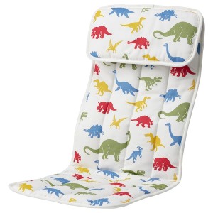 IKEA POÄNG children's armchair cushion, Medskog/dinosaur pattern , IKEA Sale | 70291DFAM