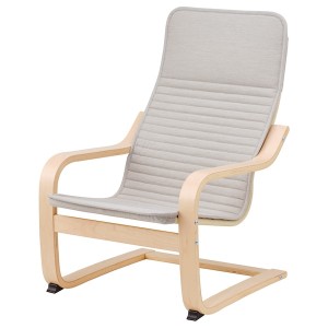 IKEA POÄNG kid's armchair, birch veneer/Knisa light beige , IKEA Sale | 31604TEGW