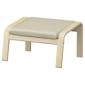 IKEA POÄNG ottoman, birch veneer/Glose off-white , IKEA Sale | 78950HIBE