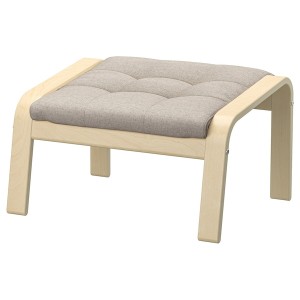 IKEA POÄNG ottoman, birch veneer/Gunnared beige , IKEA Sale | 08154KUQZ