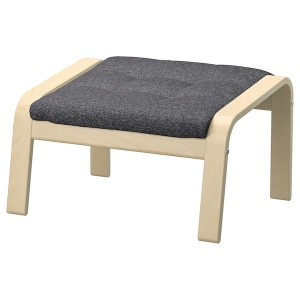 IKEA POÄNG ottoman, birch veneer/Gunnared dark gray , IKEA Sale | 60598AMJY