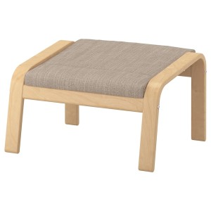 IKEA POÄNG ottoman, birch veneer/Hillared beige , IKEA Sale | 14875MCEV