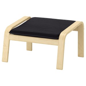 IKEA POÄNG ottoman, birch veneer/Knisa black , IKEA Sale | 84315WKYS