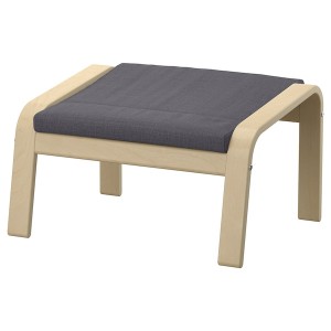 IKEA POÄNG ottoman, birch veneer/Skiftebo dark gray , IKEA Sale | 53710GJXP