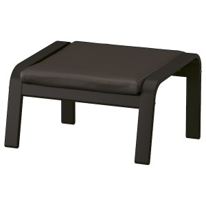 IKEA POÄNG ottoman, black-brown/Glose dark brown , IKEA Sale | 60835WXZV