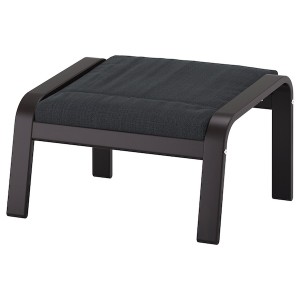 IKEA POÄNG ottoman, black-brown/Hillared anthracite , IKEA Sale | 53891HPUD