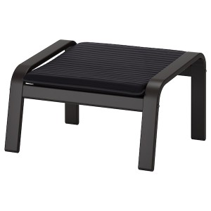 IKEA POÄNG ottoman, black-brown/Knisa black , IKEA Sale | 32547CGAT